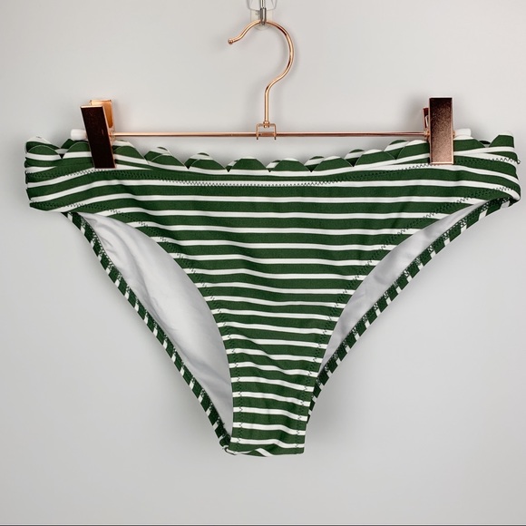 green scalloped bikini